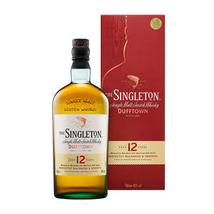 Singleton 12年單一麥芽蘇格蘭威士忌酒瓶和盒子