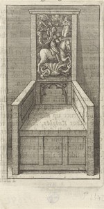 Wenceslaus Hollar 於 1672 年創作嘅嘉德勳章木椅，以紙本、凸版印刷及蝕刻技法呈現。下載呢件藝術品作為高清解像度