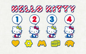 四個Hello Kitty角色，編號一至四，附有曲奇和餅乾標籤。