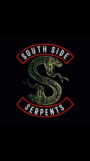 South Side Serpents 標誌，以綠色蛇形成 S 形。