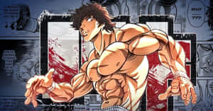動畫戰士，誇張的肌肉，漫畫風格，帶有對話氣泡。 — 花子君 壁紙