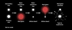 恆星演化圖表，顯示從雙星到超新星的階段。 — 星星 壁紙