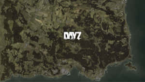 沿海地區的衛星地圖，包含森林和城鎮，並顯示遊戲標題 DAYZ。