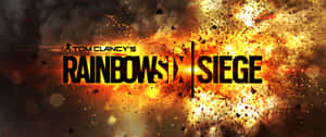 Rainbow Six Siege 遊戲標誌，帶有熾熱爆炸背景 — 虹彩六號：圍攻行動 壁紙