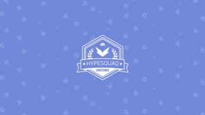 Hypersquad Discord 標誌在藍色背景上帶有幾何形狀