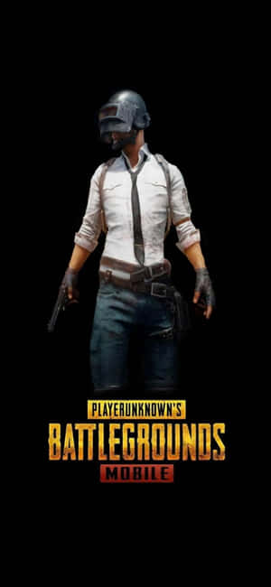 PUBG Mobile士兵手持手槍，下方有標誌 — HMD Luma 壁紙