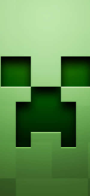 來自Minecraft的綠色像素化苦力怕臉孔，帶有發光的眼睛。 — Xiaomi 壁紙