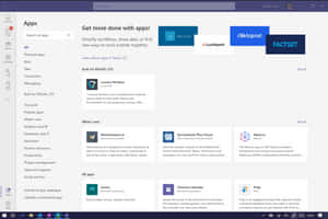 Microsoft Teams 應用程式商店，顯示商業生產力應用程式。