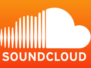 橙色背景上帶有雲朵和聲波設計的SoundCloud標誌