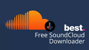 最佳免費 SoundCloud 下載器標誌，帶有雲朵和聲波設計。