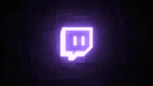 深色數位背景上發光的紫色 Twitch 標誌