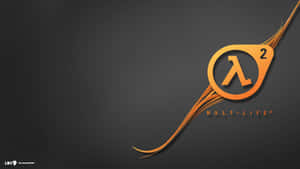 Half-Life 2 標誌，在深色紋理背景上帶有橙色發光的 lambda 符號。
