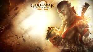 God of War Ascension 戰士在熾熱的戰鬥場景中手持武器。