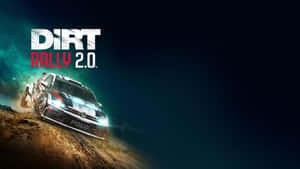 福士拉力賽車在Dirt Rally 2.0遊戲藝術中於夜燈下在泥濘中飛馳。 — 塵埃拉力賽 壁紙