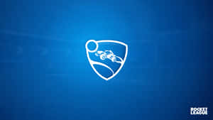 Rocket League標誌，盾牌入面有車同波，藍色背景 — 火箭聯盟 GIF 壁紙