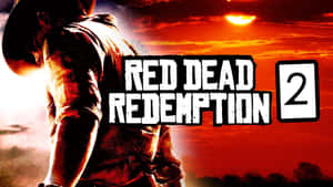 夕陽下的牛仔剪影與Red Dead Redemption 2標題。