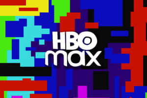 在彩色像素背景上以白色文字顯示的HBO Max標誌。