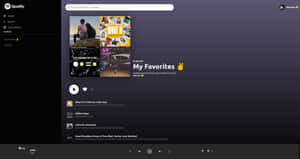 Spotify 音樂應用程式，顯示用戶的最愛歌曲播放清單。