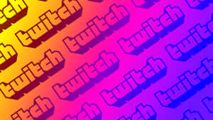 彩色漸變背景上的Twitch標誌圖案