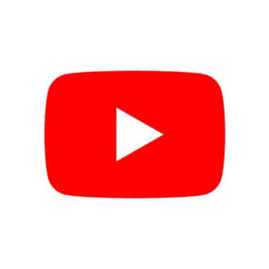 帶有紅色矩形和白色播放按鈕的 YouTube 標誌。 — YouTube 壁紙