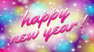 帶有彩色散景和閃光的新年祝福。