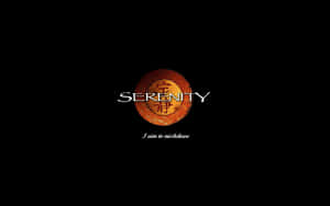 Serenity 標誌，帶有硬幣和標語，黑色背景