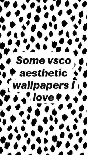 黑色墨水飛濺圖案，中央文字顯示「一些我喜歡的 vsco 美學壁紙」。
