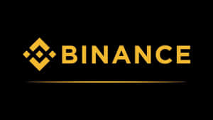 黑色背景上的金色 Binance 加密貨幣交易所標誌。