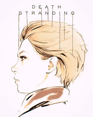 人物側面輪廓插圖，頭頂上方有「DEATH STRANDING」文字。