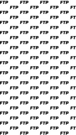 白色背景上網格狀排列的黑色FTP文字 — iPhone 8 壁紙