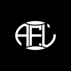 黑底白色AFL標誌 — iPad 第10代 壁紙