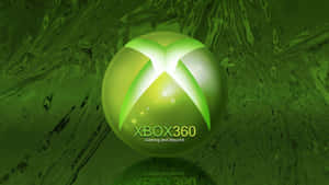 發光的Xbox 360標誌球體，位於旋轉綠色抽象背景上。 — Xbox GIF 壁紙