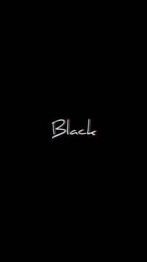 黑色背景上帶有紅色同青色故障效果嘅 Black 字樣
