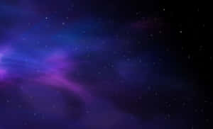 深空中帶有星星的鮮豔紫色和藍色星雲 — 太空美學 GIF 壁紙
