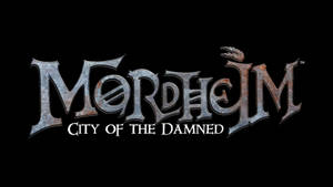 黑色背景下的 Mordheim City of the Damned 哥德金屬標誌。