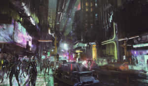 暗色城市背景