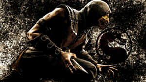 Mortal Kombat 戰士身穿暗色鎧甲，手持帶有龍形徽章的利刃。