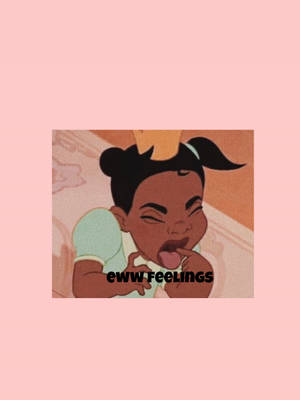 卡通嬰兒伸出舌頭，帶有「eww feelings」文字