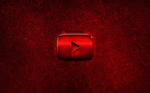 紅色 YouTube 播放按鈕圖示，置於有紋理的紅色背景上。