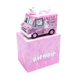 粉紅色RIPNDIP雪糕車玩具，車頂有貓，配對盒子。 — 雪糕 壁紙
