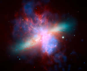 深空中帶有發光氣體和明亮星星的彩色星雲。 — 太空 壁紙