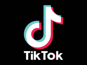 黑色背景上帶有音符和品牌名稱的TikTok標誌。