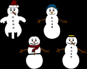 多種雪人卡通