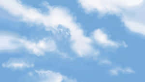 柔軟的白雲漂浮在清澈的藍天上。 — 唯美雲朵動態 壁紙