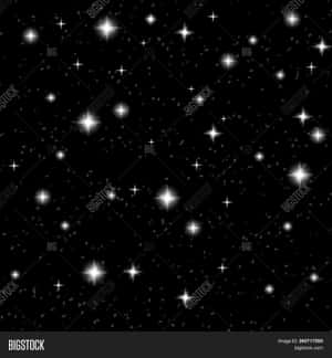 黑色背景上閃爍著白色星星的星空夜景。 — 暮光 壁紙