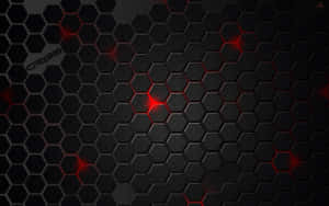 深色六邊形網格，帶有發光的紅色線條和「CRYSIS」標誌。