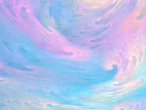 粉紅、藍色和白色的粉彩漩渦，營造出柔和夢幻的天空紋理。