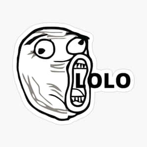 卡通臉用粗體文字喊著「LOLO」。