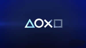 PlayStation控制器符號在深藍色背景上發光