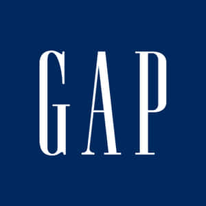 海軍藍背景上的白色GAP標誌文字
